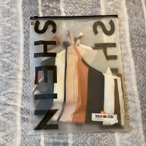 SHEIN Striped Button Up Knot Hem Cami Top